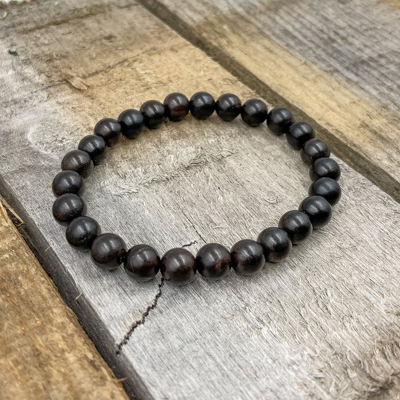 Union - Ebony Blackwood Mala Beaded Bracelet -