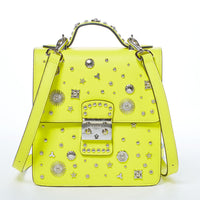 Thumbnail for The Hollywood Backpack Purse Leather Yellow -