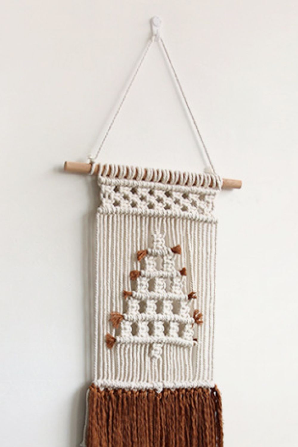 Macrame Fringe Wall Hanging - 21.6" X 11.8" - T - 3 COLORS -