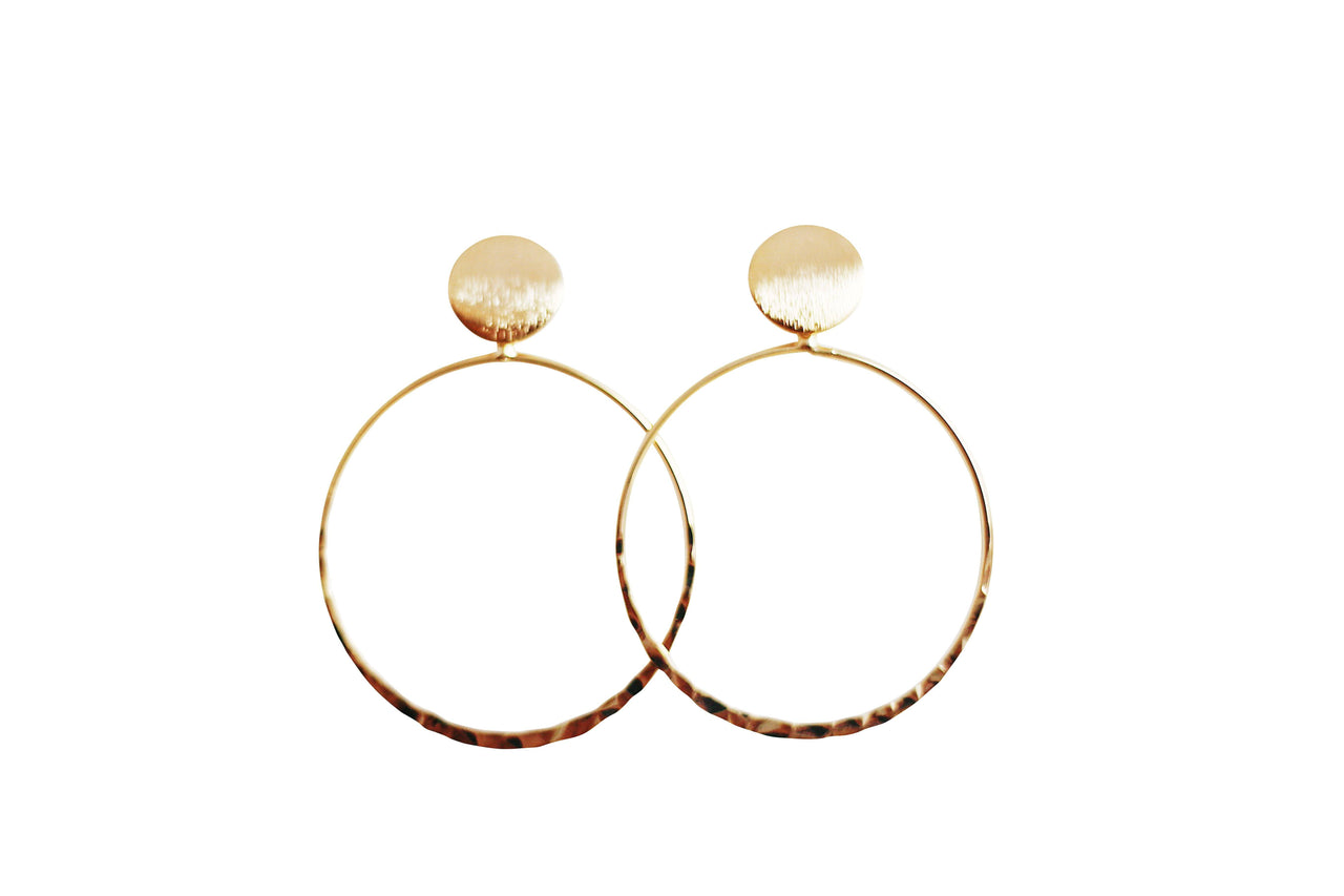 Christy Jean - Jenn Gold Hoop Earrings -