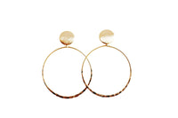 Thumbnail for Christy Jean - Jenn Gold Hoop Earrings -