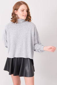 Thumbnail for Sweatshirt - by Sally Fashion - OVERSIZED WITH BLACK EXTENSION - 1 COLOR -