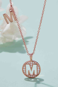 Thumbnail for Moissanite K to T Initial Pendant Necklace