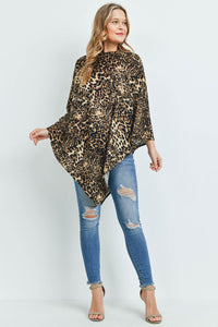 Thumbnail for Riah Fashion - All Year Round Leopard Poncho - 3 COLORS -