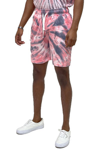 Thumbnail for Swirly Cotton Tye Dye Sweat Shorts - 1 COLOR -