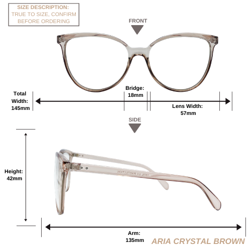 Aria | Crystal Brown | Blue Light Blocking Glasses - 1 COLOR