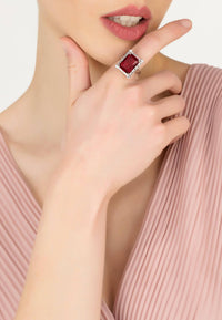 Thumbnail for LATELITA - Tudor Silver Ring Ruby - SIZES 6,7,8 -