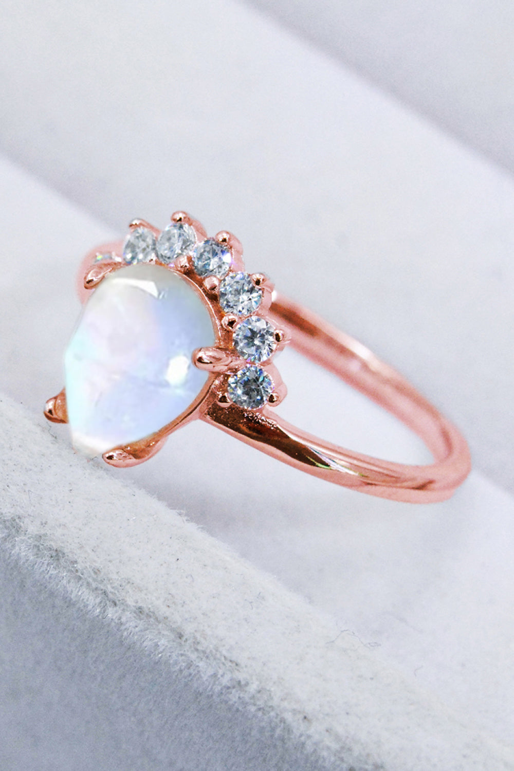 925 Sterling Silver Moonstone Ring - T - SIZES 6 THRU 9 - 2 FINISHES -