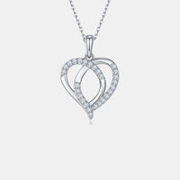 Thumbnail for Moissanite 925 Sterling Silver Heart Shape Necklace