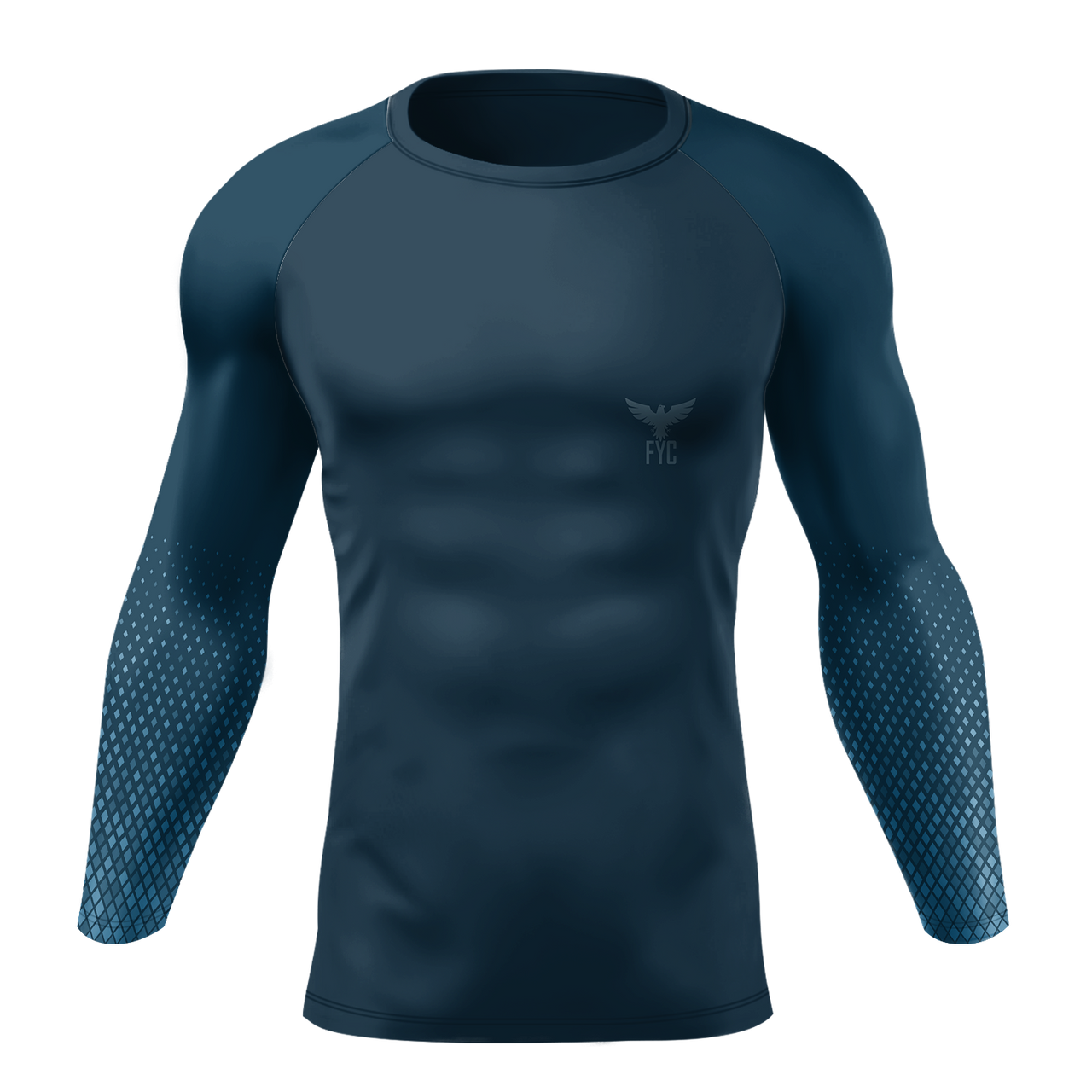 FYC - Men's Find Your Coast Performance Muted Aqua Rash Guard UPF - 1 COLOR -