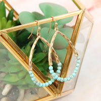 Thumbnail for Riah Fashion - Semi Precious Pear Shape Earrings - 9 COLORS -