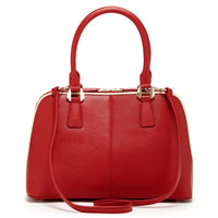 Thumbnail for Melissa Red Saffiano Leather Satchel Bag -