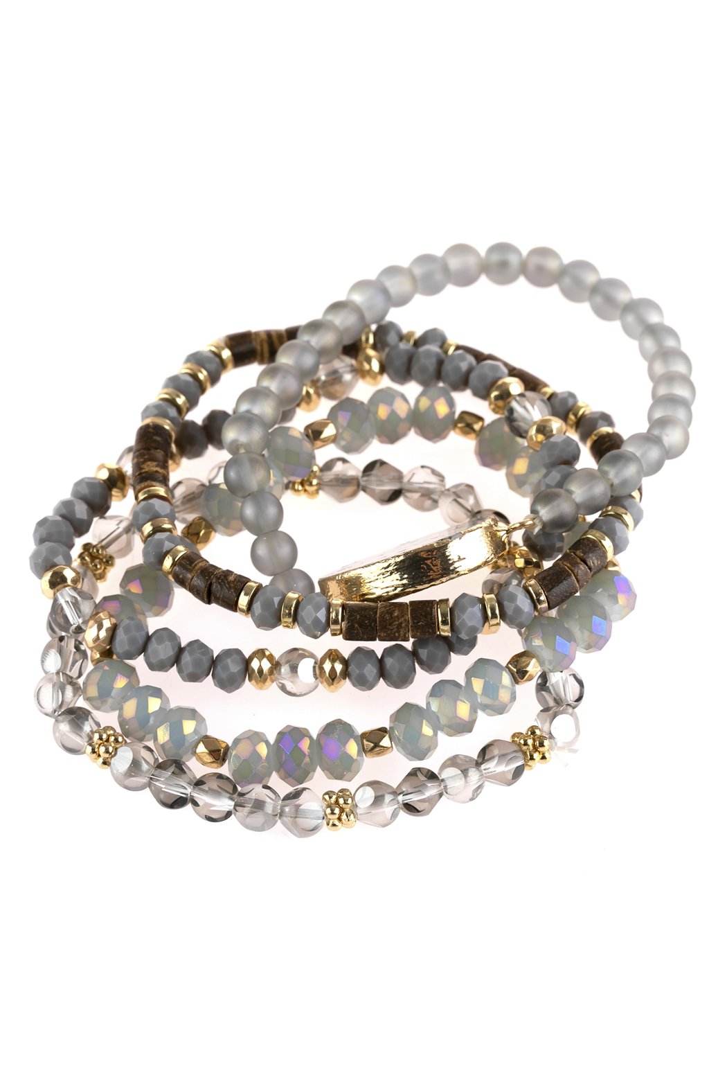 Natural Stone Charm Mixed Beads Bracelets - 7 COLORS -