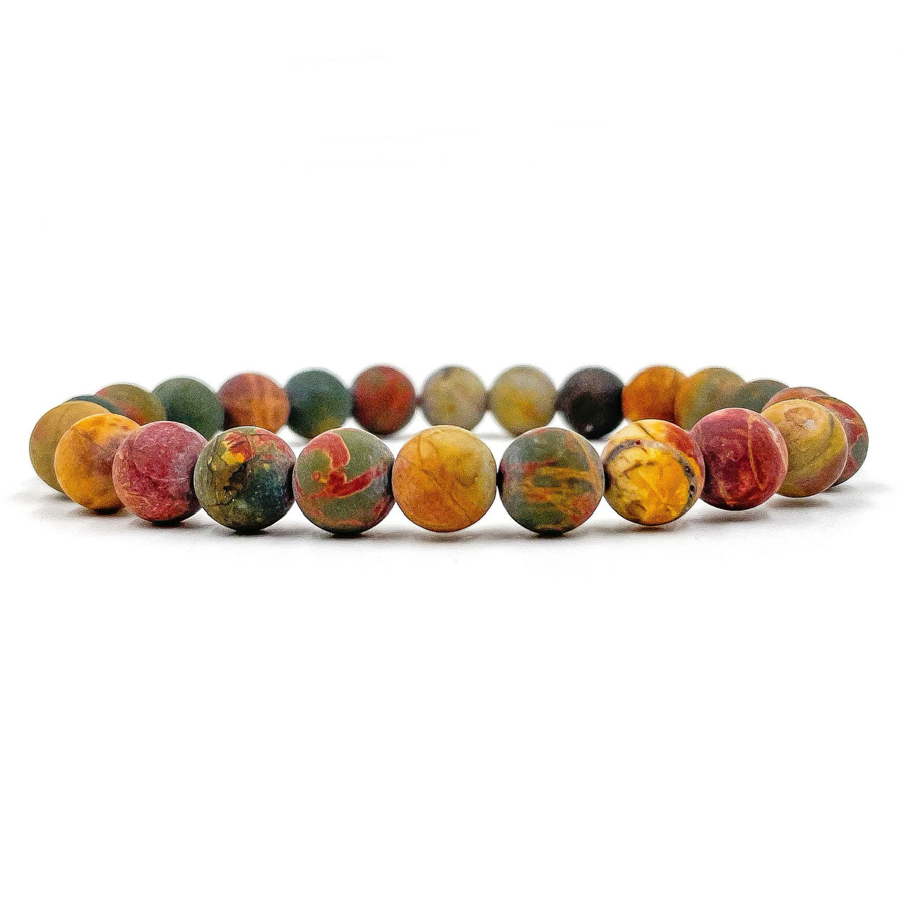 Union - Multicolor Picasso Jasper Gemstone Beaded Bracelet -