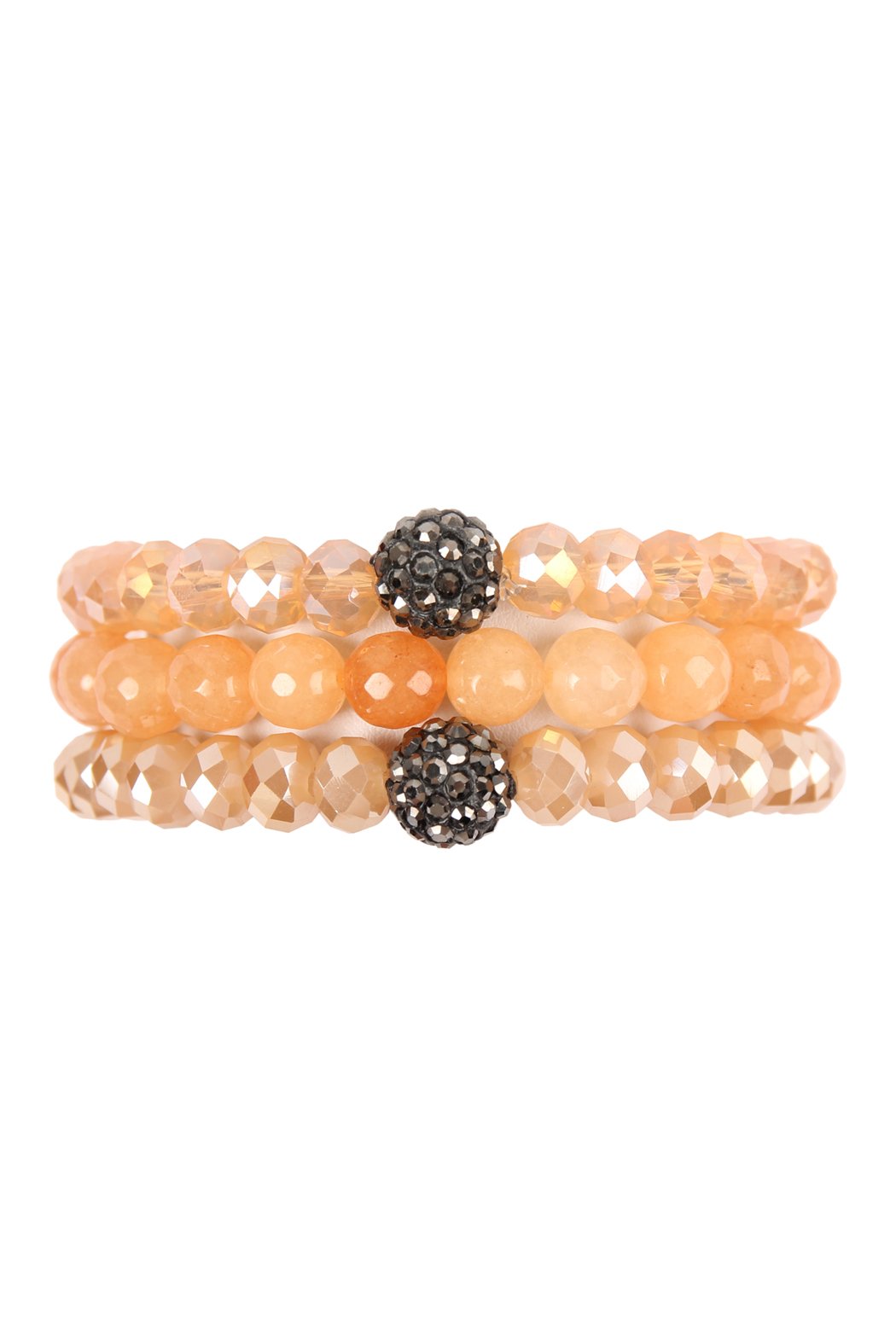 Glass and Natural Stone Bracelet Set - 9 COLORS -