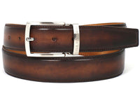 Thumbnail for PAUL PARKMAN - Men's Leather Belt Hand-Painted Brown and Camel -