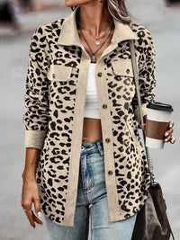 Thumbnail for Full Size Leopard Buttoned Jacket - T - 5 COLORS -