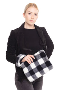 Thumbnail for Riah Fashion - Black Buffalo Plaid Wristlet Clutch Crossbody Bag - 1 COLOR -