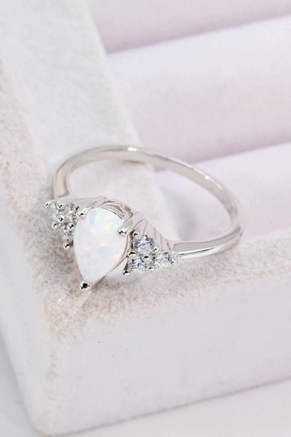 Limitless Love Opal and Zircon Ring - T - SIZES 5 THRU 10 - 1 COLOR -