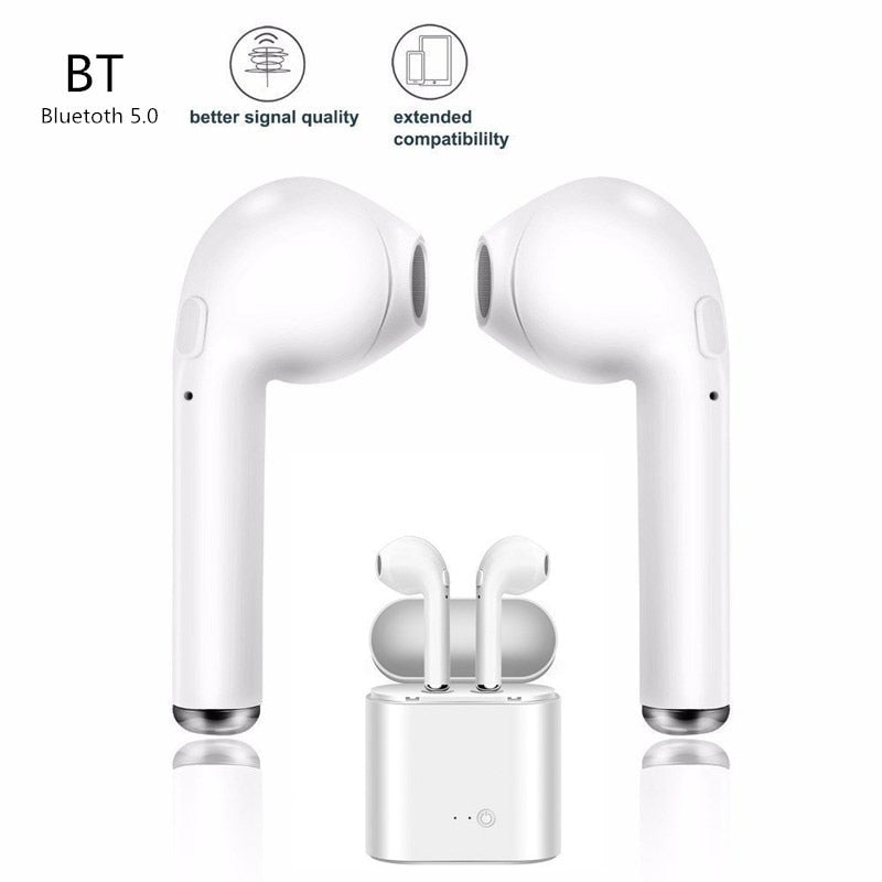 I7s Tws Wireless Headphones - Bluetooth 5.0 Earphones Sport Earbuds Headset With Mic Charging Box Headphones for All Smartphones - [26 DAY DELIVERY] - 2 COLORS -