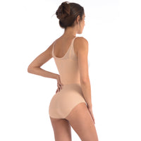 Thumbnail for Wear Your Own Bra Bodysuit Shaper With Targeted Double Front Panel Nude -