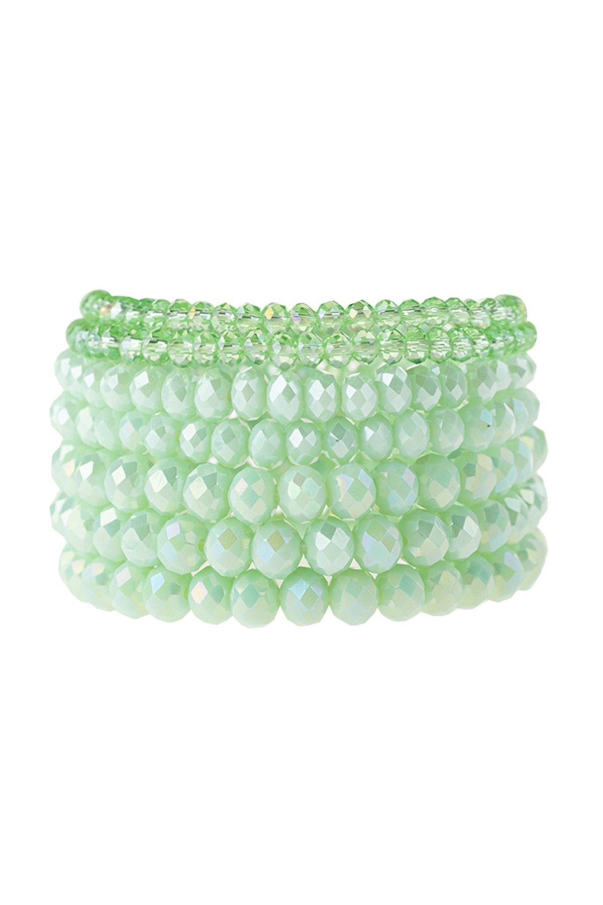 Seven Lines Glass Beads Stretch Bracelet - 22 COLORS