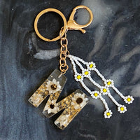 Thumbnail for Ellison & Young - Baby Daisy Initial Key Chain - 20 LETTERS - FIND YOURS! -