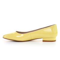 Thumbnail for Patent Leather Square Toe Ballerina (Yellow)