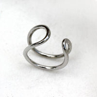 Thumbnail for Fashion Hut Jewelry - Stainless Steel Double Ring Fake Cartilage EAR Cuff -