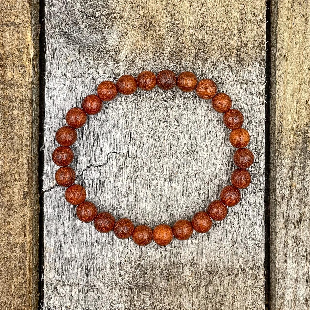 Union - Red Rosewood Mala Beaded Bracelet -