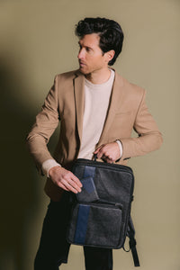 Thumbnail for GUNAS NEW YORK - Jared - Grey Vegan Leather Men's Backpack - 1 COLOR