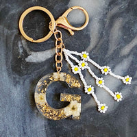 Thumbnail for Ellison & Young - Baby Daisy Initial Key Chain - 20 LETTERS - FIND YOURS! -