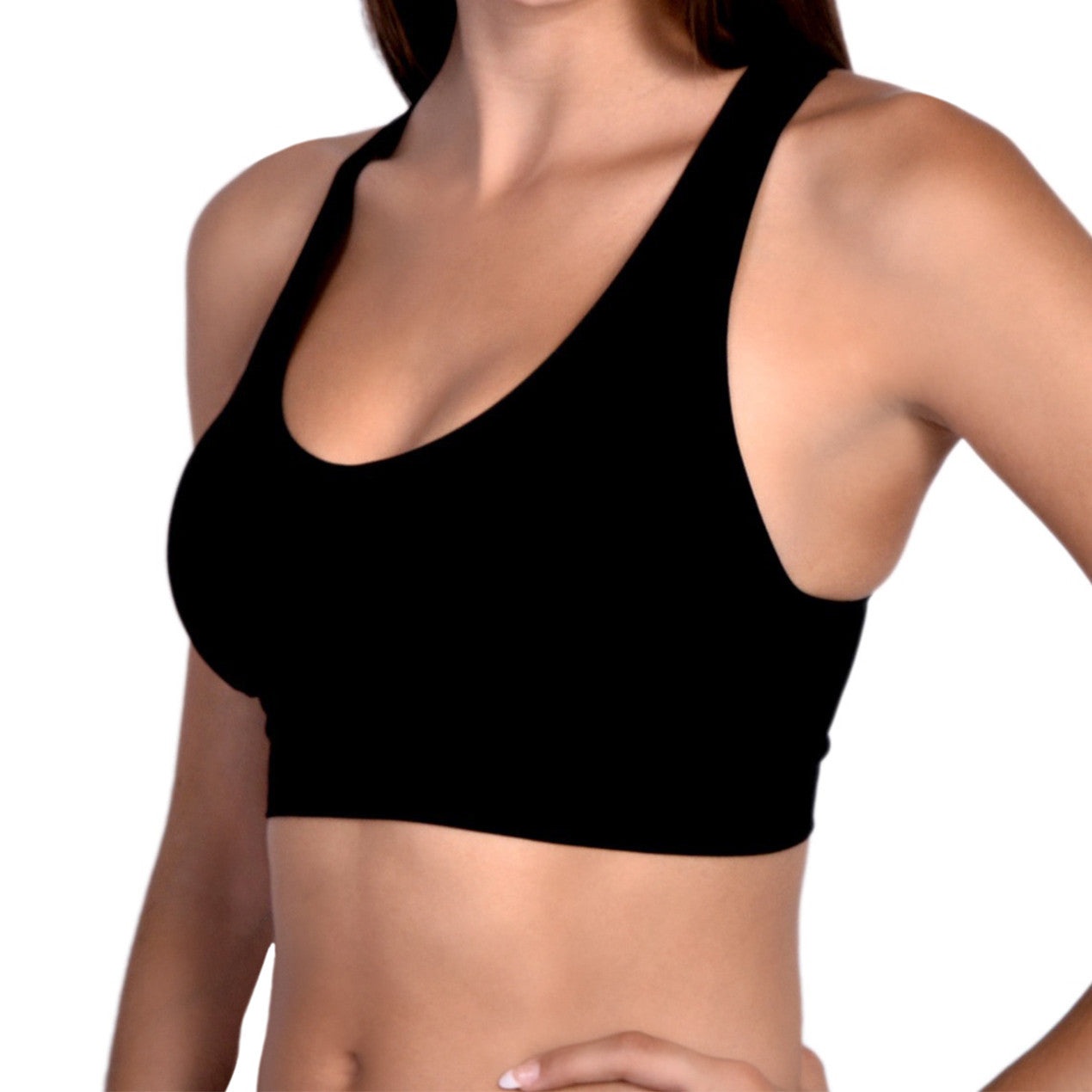 Most Comfortable Racerback Bra 2 Pack Black and White -