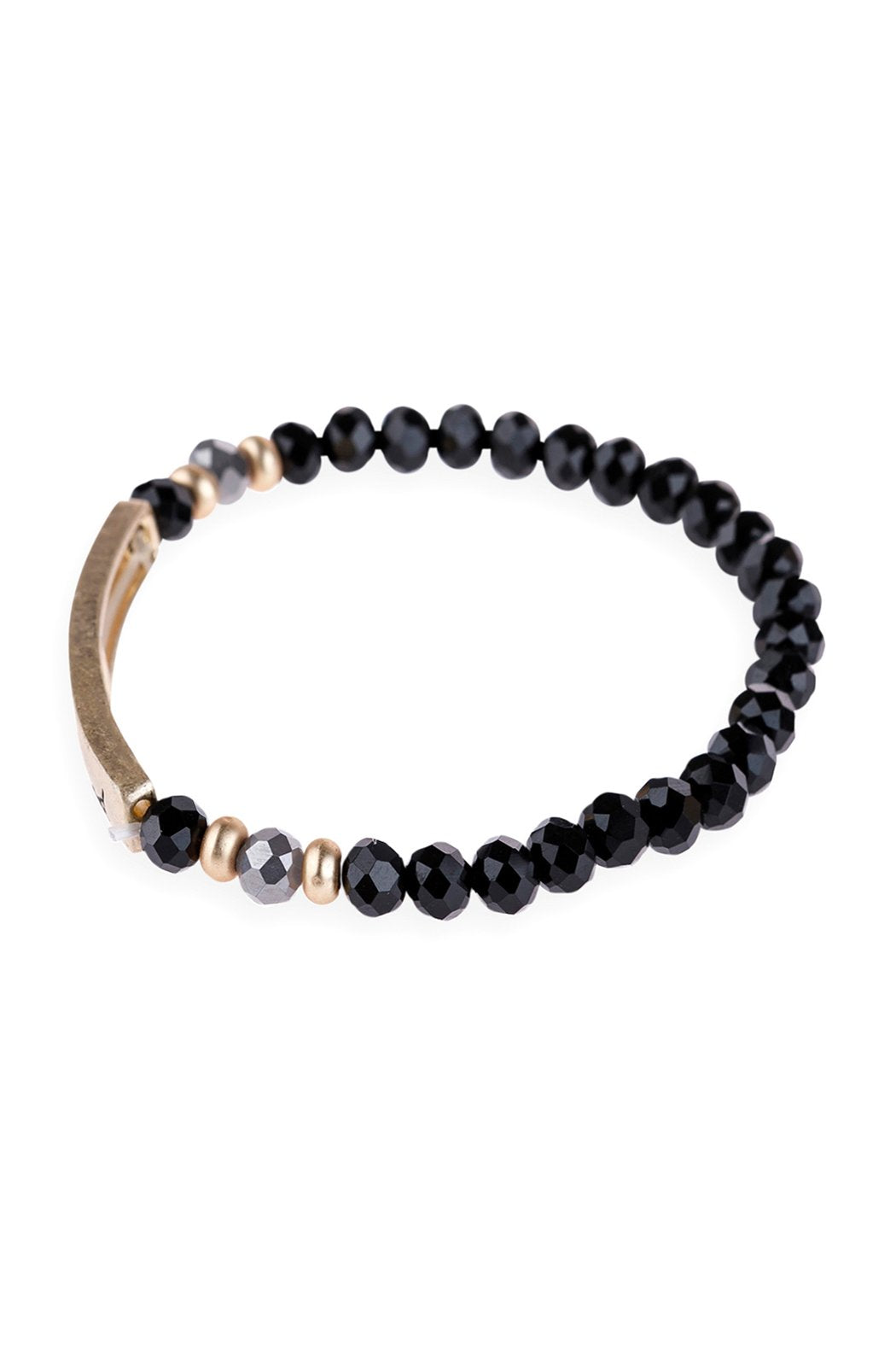 "Blessed" Rondelle Beads Stretchable Bracelet - 6 COLORS -