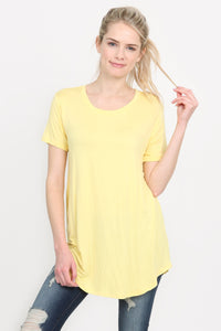 Thumbnail for Riah Fashion - Premium Rayon Short Sleeve Top - 12 COLORS -