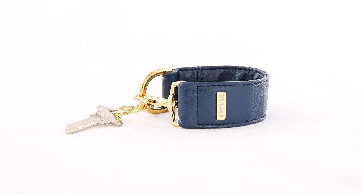 Keyper - True Navy Vegan Leather 4 PC WRISTLET SET - 2 OPTIONS -