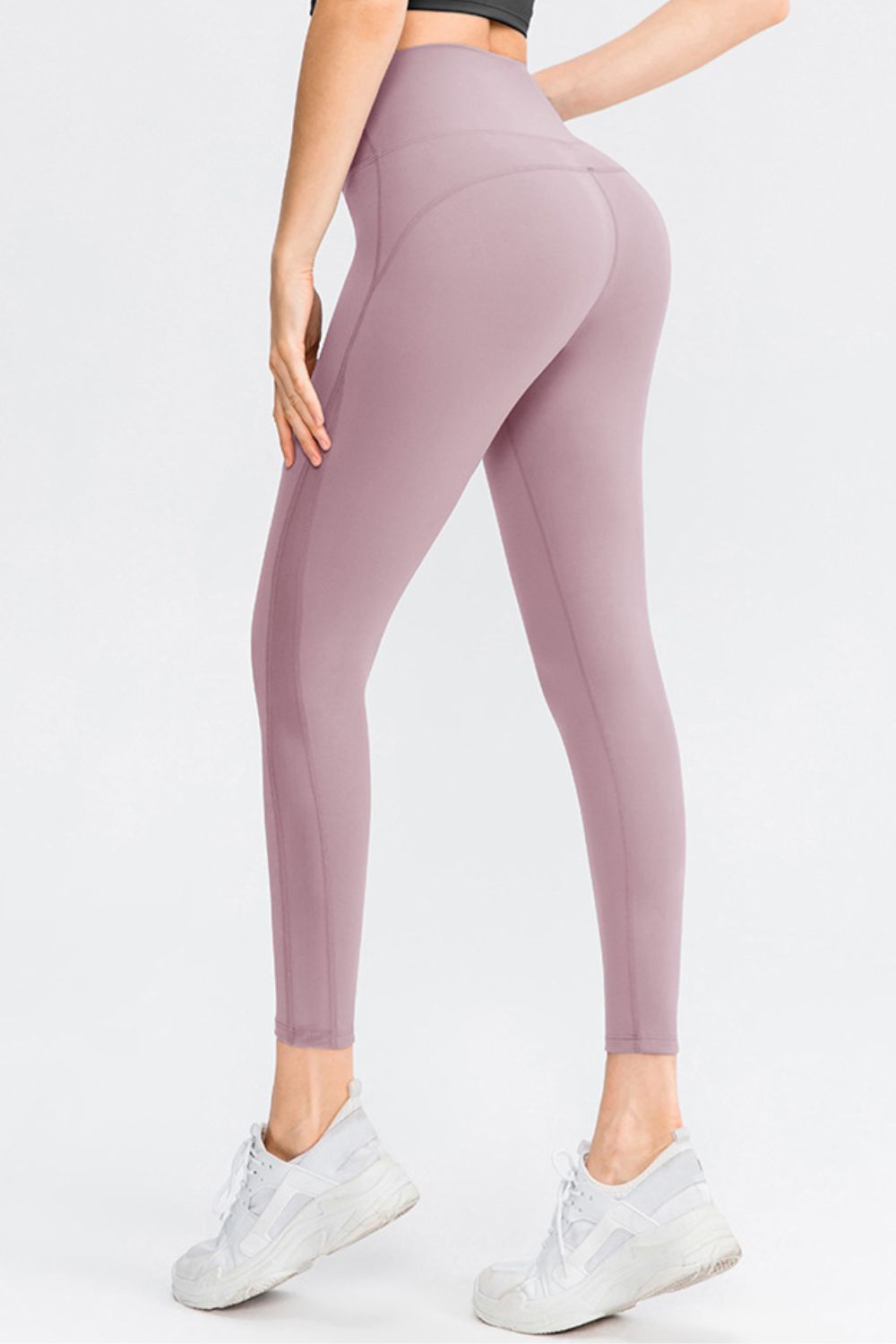 Wide Waistband Slim Fit Long Sports Leggings - T - 5 COLORS -