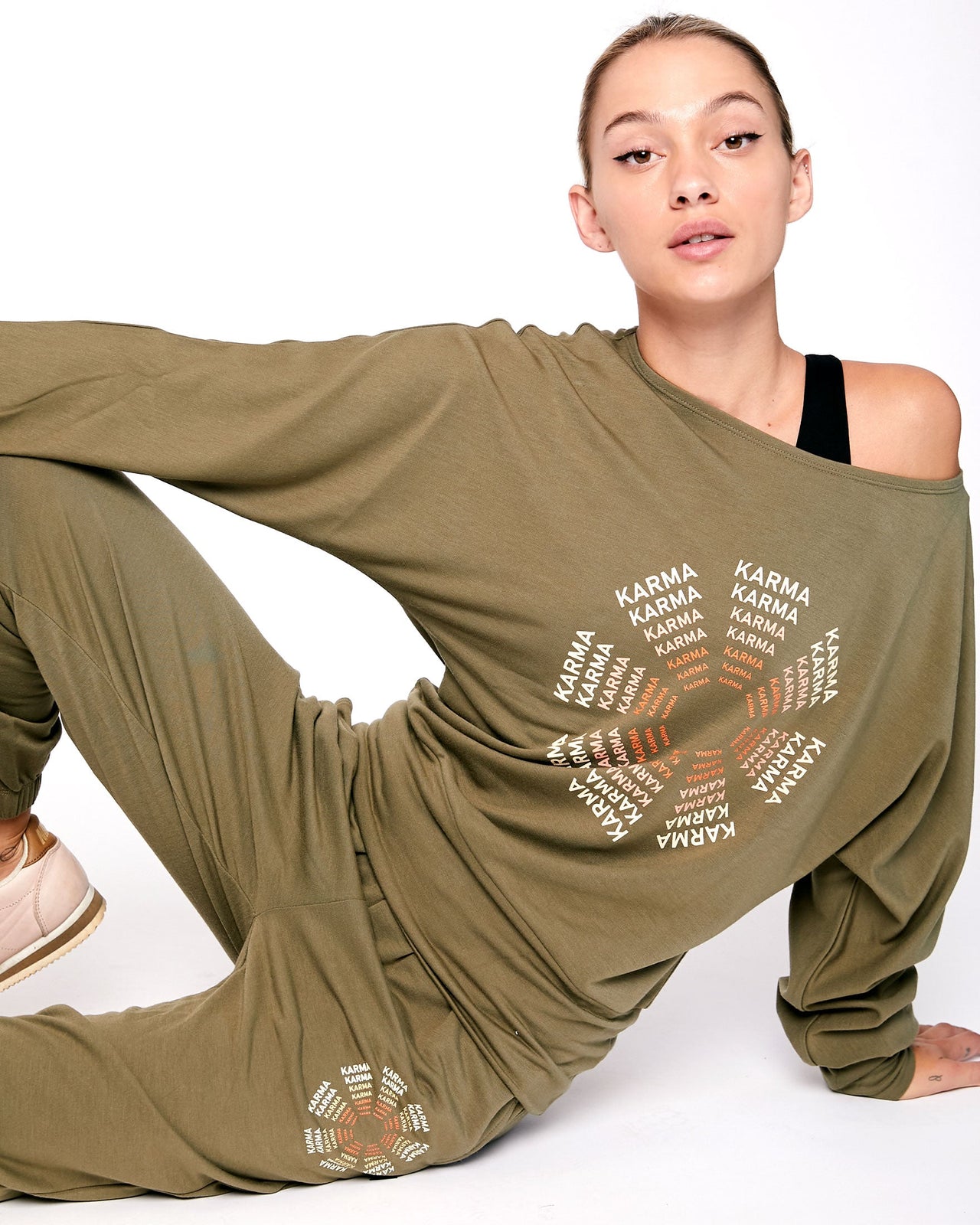 Rebody - Karma Graphic Viscose Blend Long Sleeve Top - 2 COLORS -