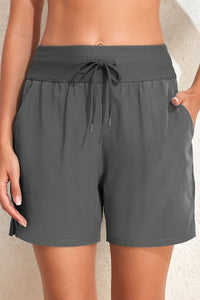 Thumbnail for Drawstring Swim Shorts with Pockets - T - 3 COLORS -