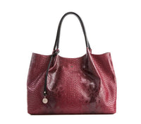 Thumbnail for GUNAS NEW YORK - Naomi - Snake Red Vegan Leather Tote Bag - 1 COLOR -