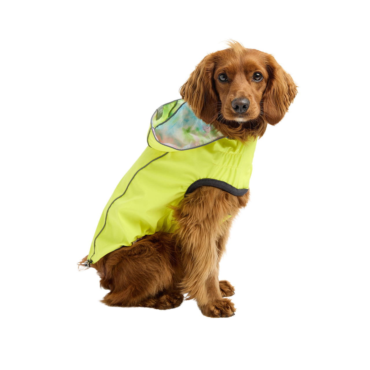 Reversible Raincoat - Neon Yellow With Tie Dye - 9 SIZES -