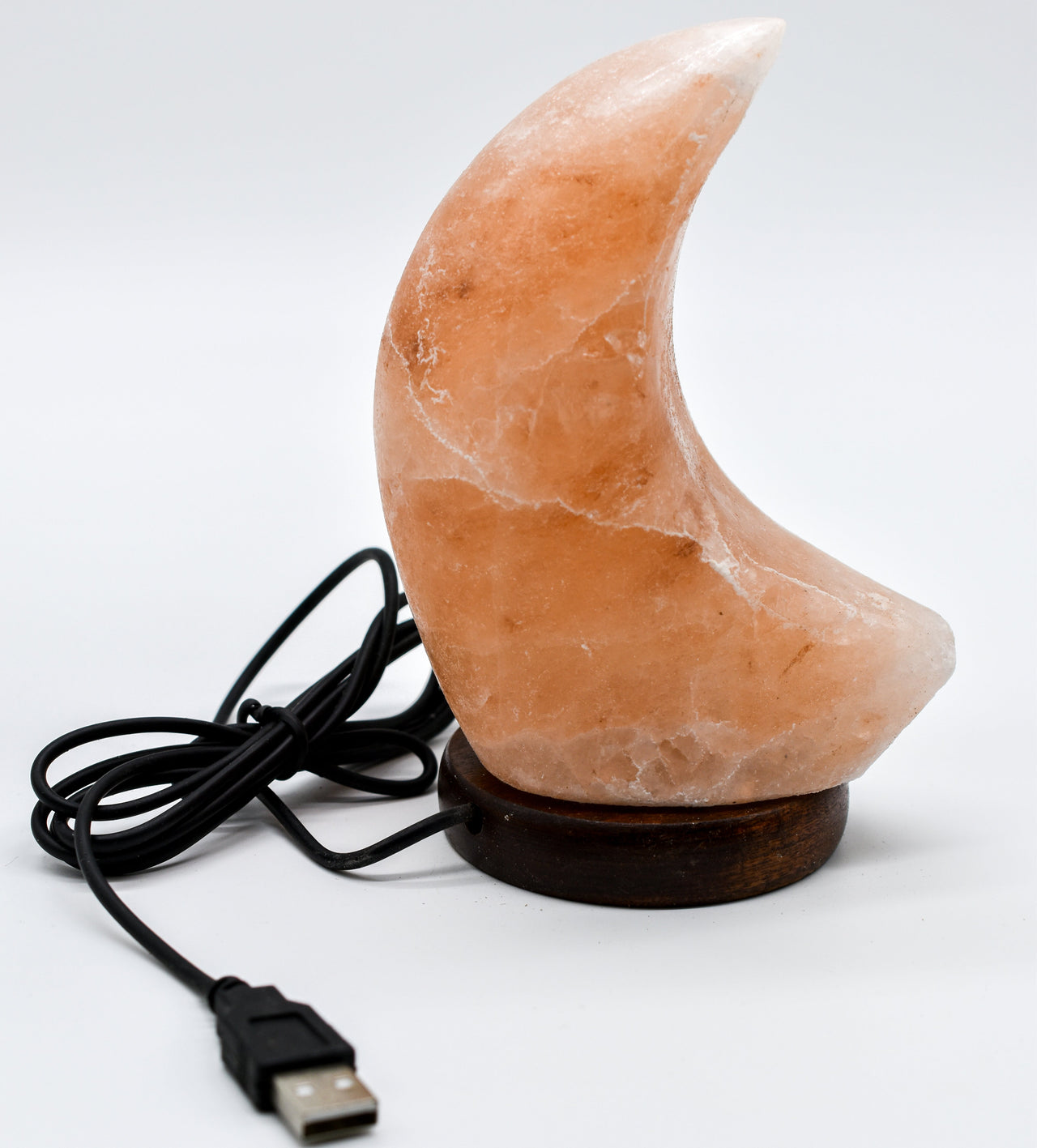 White Quartz - Himalayan Salt Moon Lamp - 2 COLORS - EMITS 7! -