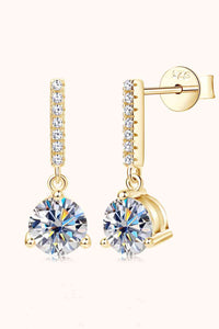 Thumbnail for 2 Carat Moissanite 925 Sterling Silver Drop Earrings