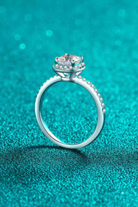 Thumbnail for 1 Carat Moissanite 925 Sterling Silver Halo Ring