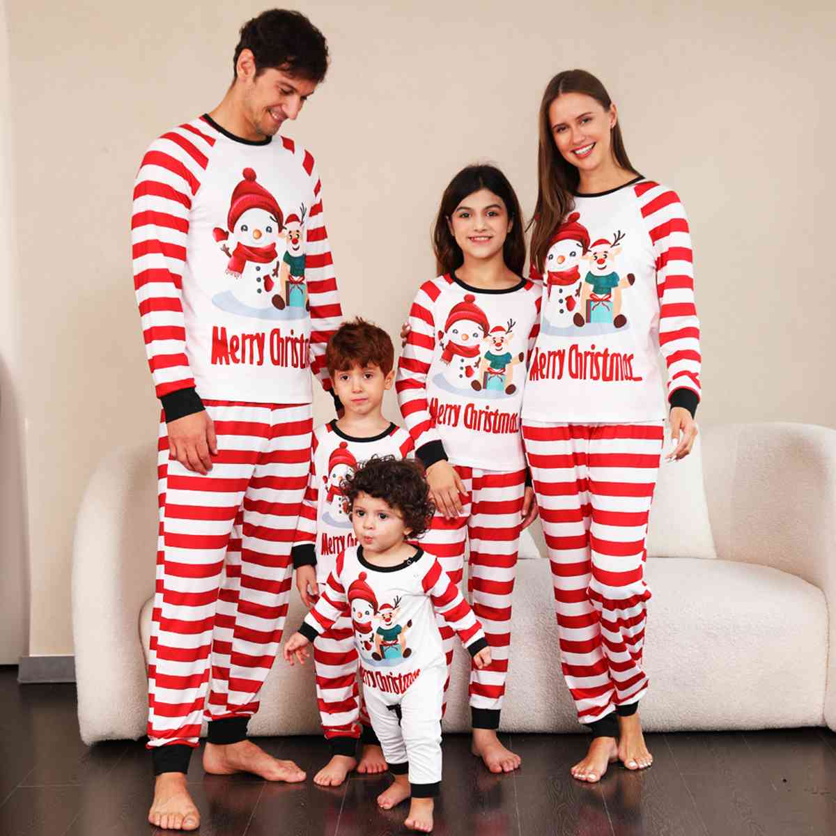 BABY MERRY CHRISTMAS Graphic Round Neck Jumpsuit - T -