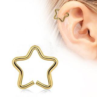 Gold Star Shaped Cartilage Earring -