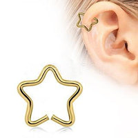 Thumbnail for Gold Star Shaped Cartilage Earring -