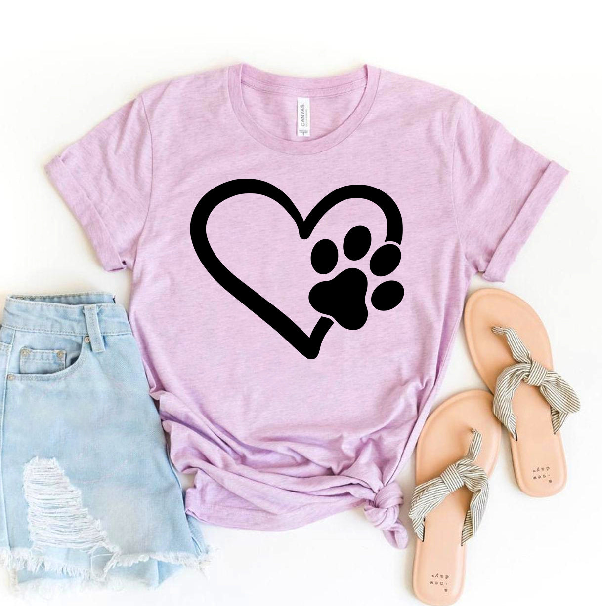 Paw Heart T-Shirt - 12 COLORS -