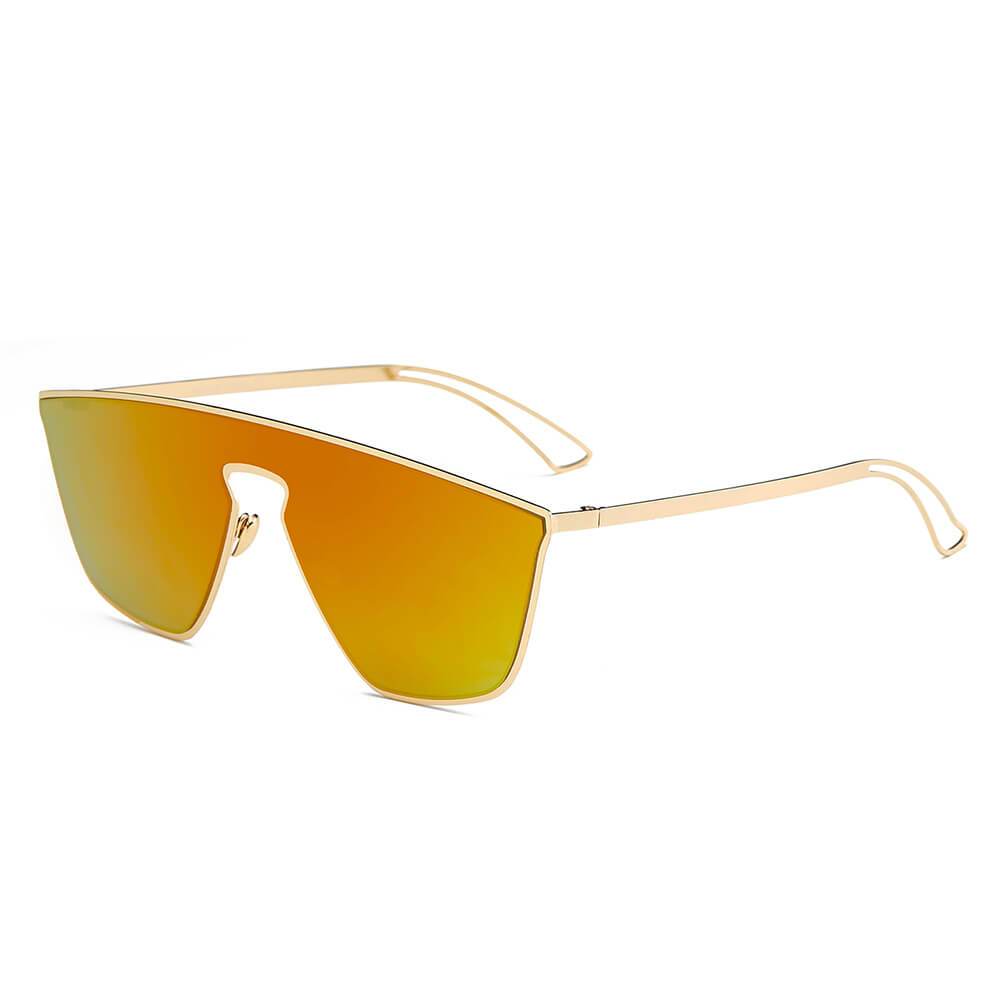 Beverly | S2030 - Women Square Futuristic Flat Lens Sunglasses - 4 COLORS -