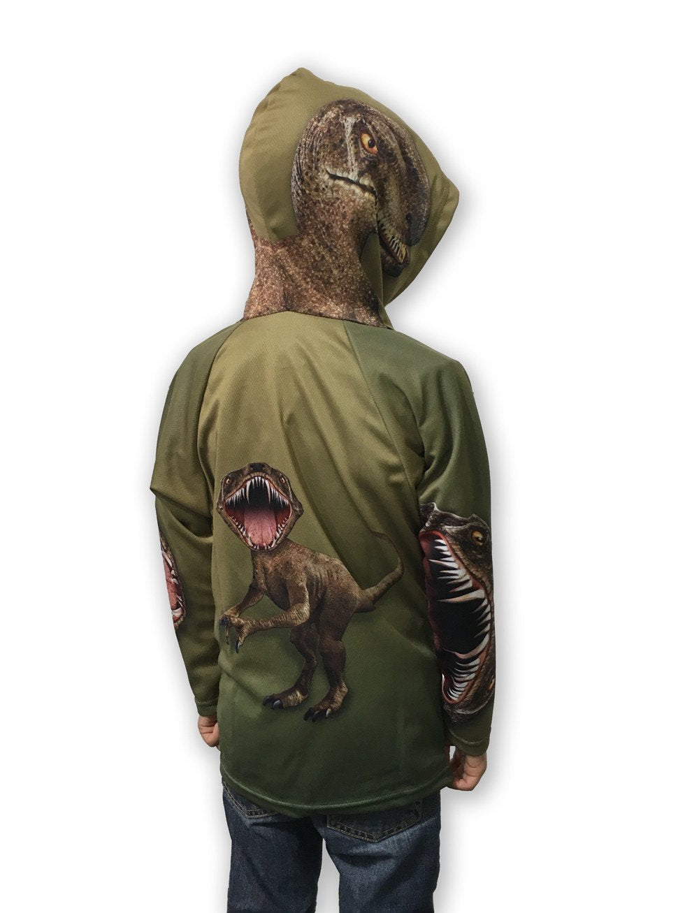 Mouthman - RAPTOR Dino 3D Hoodie Sport Shirt - YOUTH SIZES ONLY - 6 SIZES -